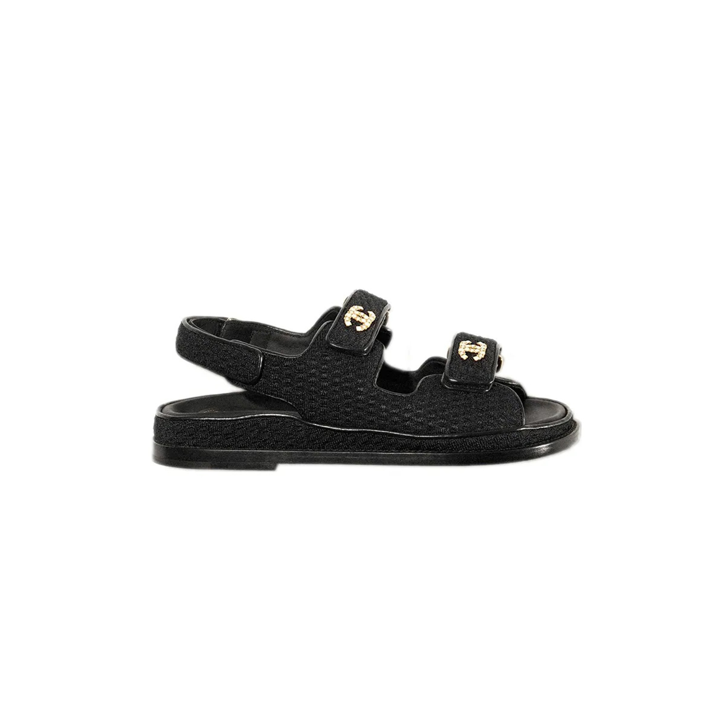 CHANEL SANDALS KNITWEAR BLACK G35927 X56555 94305